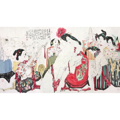 临摹王西京陕西美协主席作品精品人物收藏装饰客厅书房居家赠证书