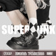 superpink 哥特风皮鞋 审判甜心 原创y2k亚文化暗黑朋克辣妹厚底鞋