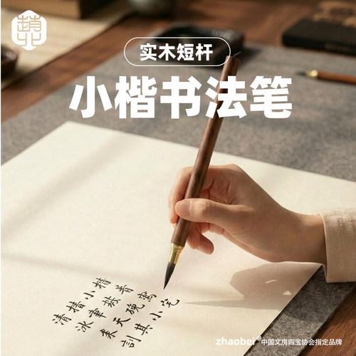 赵北实木小楷专用毛笔书法套装