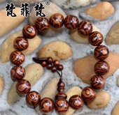 已出 梵菲梵 海南黄花梨1.2cm全鬼脸手串满纹鬼眼木手链