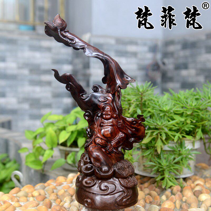 梵菲梵 海南黄花梨弥勒佛摆件紫油梨老料鬼脸鬼眼雕件(已出)