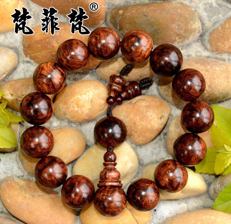 梵菲梵 海南黄花梨瘿子瘤疤1.5cm手串 海黄鬼脸鬼眼手链 圣物