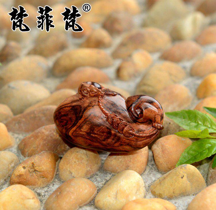 梵菲梵 海南黄花梨代代数钱手玩把件老料海黄鬼脸鬼眼木料雕件
