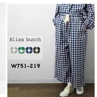 （现货）日本bliss bunch休闲格仔裤，面料超舒服