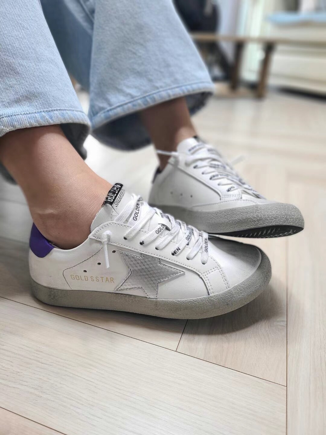 韩国脏脏鞋舒适真皮星星小白板鞋(现货)