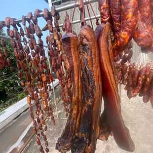 四川宜宾土特产屏山老腊肉农家土猪腊肉柏树丫烟熏五花三线肉腊肠