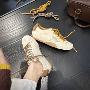 AB25510 旺斯星空～复古星星擦色做旧小脏鞋 悟空专享