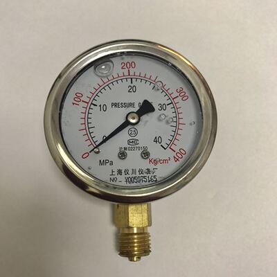 耐震压力表 Y60 0-40mpa 银焊 径向 螺纹m14x1.5 400kg/cm2 60mm