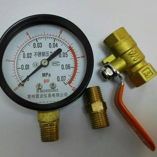 压力表 带开关 带接头 压力0-0.07mpa 0_10psi 直径63mm 螺纹1/4