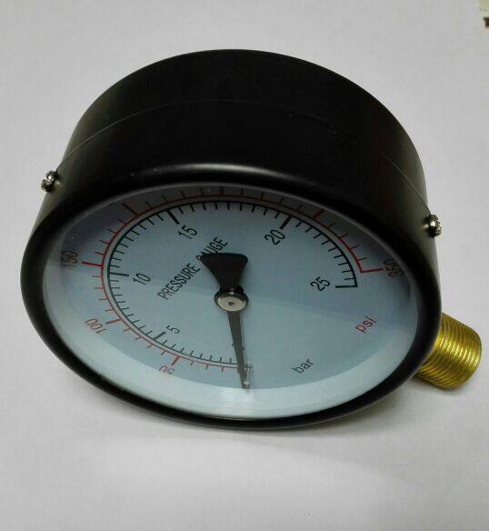 双刻度压力表 100mm 双刻度中英文压力对照0-25bar 350psi