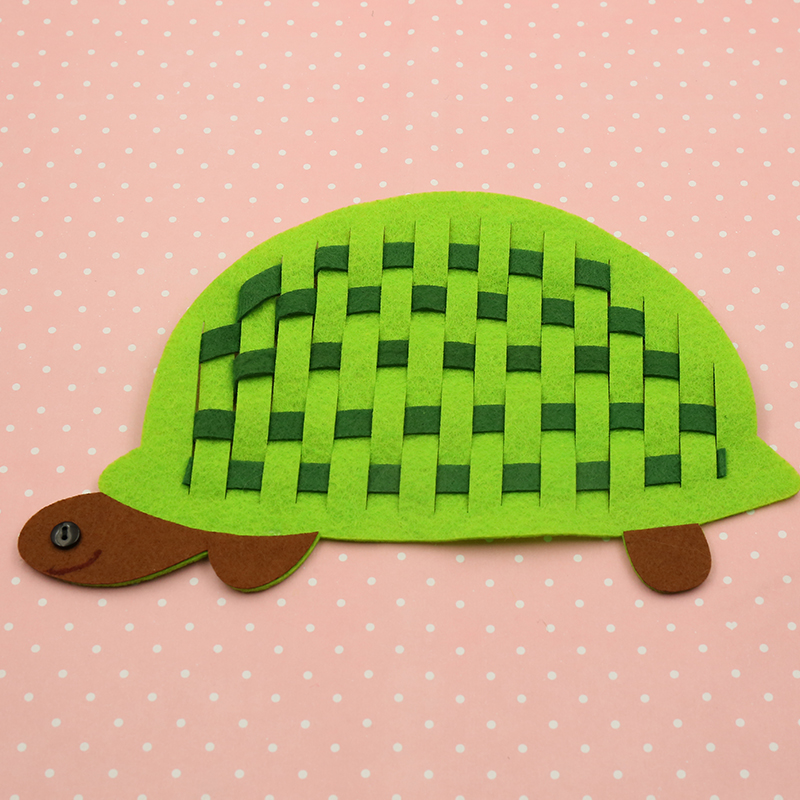幼儿园蒙特梭利活动区域区角手工编织乌龟儿童益智玩早教教具材料