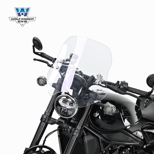 肌车狼适用于春风450clc挡风玻璃风挡改装前挡风板钢化胶耐砸