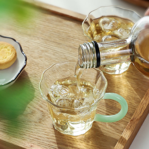 带把玻璃小茶杯高硼硅耐高温品茗杯女主人杯高颜值待客用功夫茶具