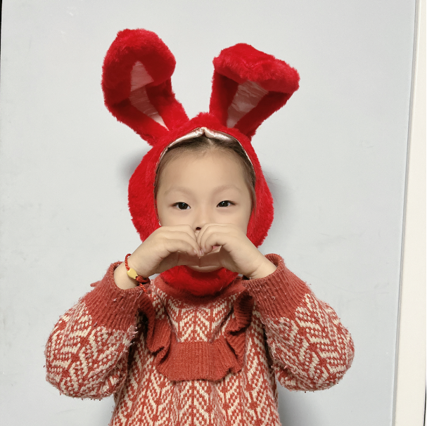 林小宅同款宝宝新品可爱新年红色帽子