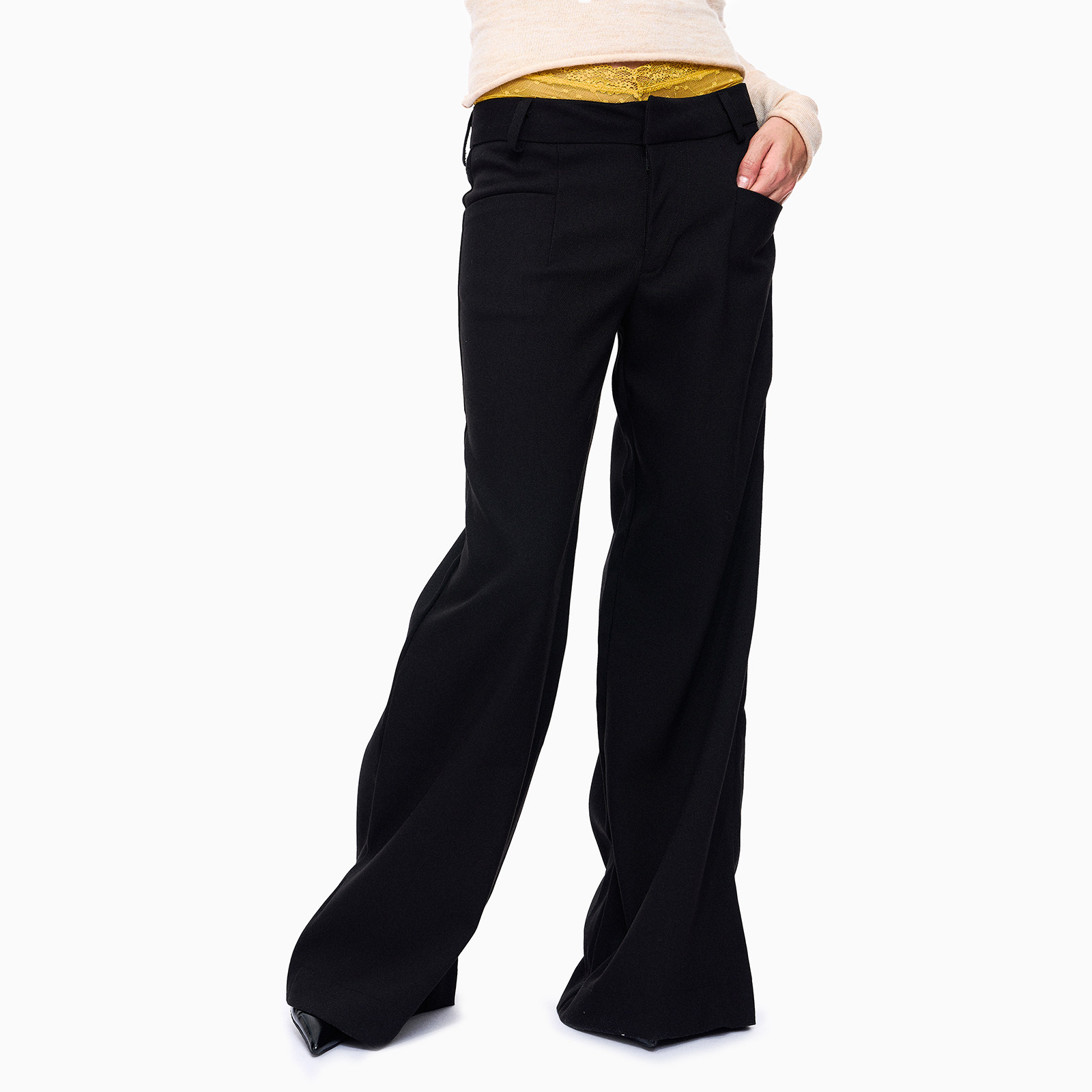 高阶西装裤选择 百搭低腰修身长腿黑色微喇西裤 2025秋冬新款女,女装/女士精品,西装裤/正装裤,淘宝优惠券,粉丝福利购,淘宝优惠卷