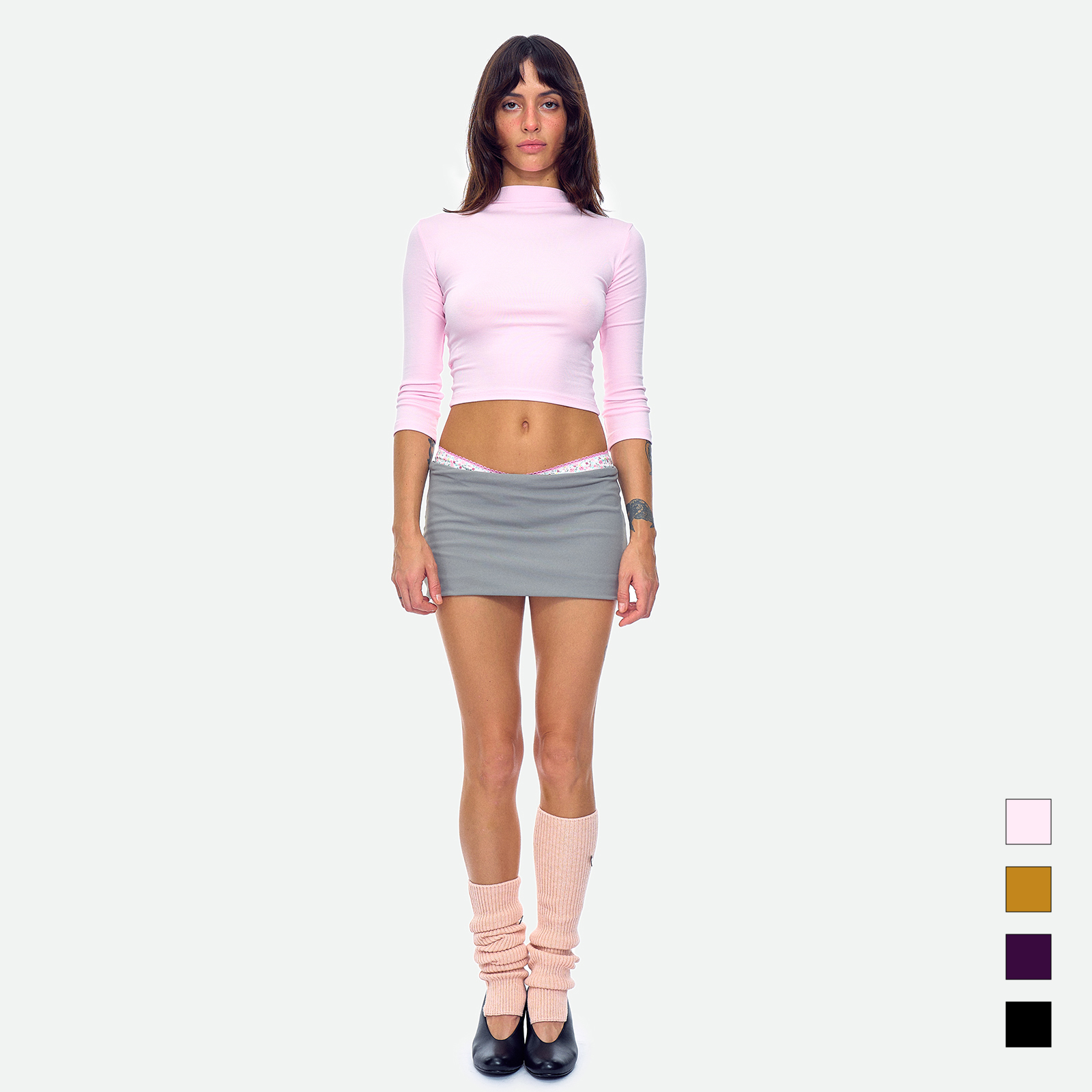 MeanGirl高弹辣妹紧身打底衫