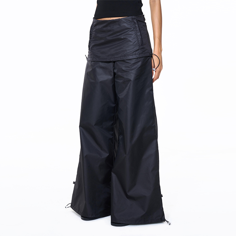 低腰户外运动CK假两件裙裤