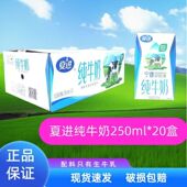 夏进纯牛奶学生奶250ml每盒宁夏牛奶灭菌生牛乳营养早餐奶