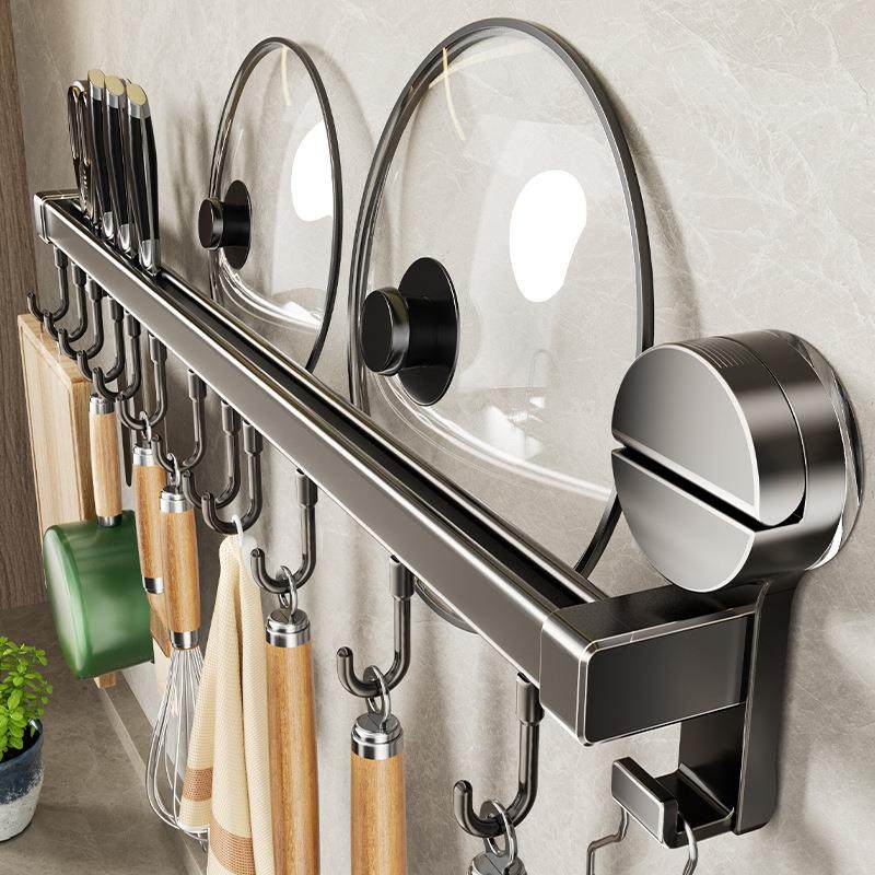 厨房置物架挂钩吸盘免打孔挂杆锅铲勺子挂架刀架多功能置物架壁挂,厨房/烹饪用具,抹布架/厨房清洁收纳架,淘宝优惠券,粉丝福利购,淘宝优惠卷