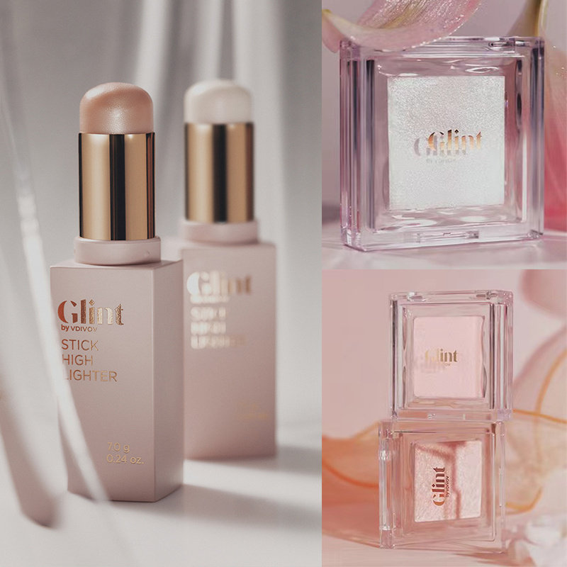 韩国化妆师推荐glint高光01细腻碎闪钻石高光粉高光棒02珠光细闪