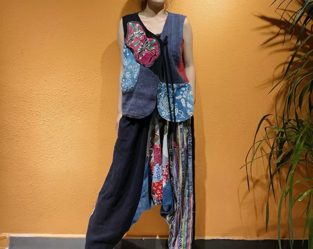 民族风手工老绣时尚个性时尚套装