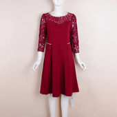 高端敬酒连衣裙婆婆装 五分中袖 柏琳依卡2025秋季 断码 捡漏3XL