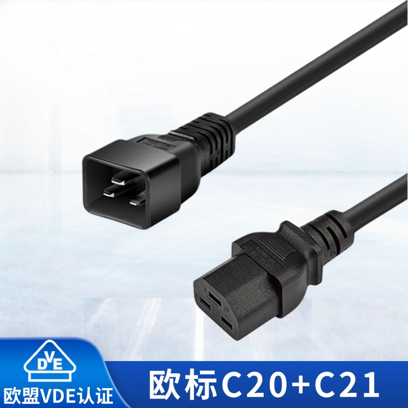C20转C21电源线服务器延长线