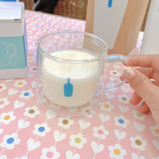 清仓卖完下架blue bottleCoffee蓝瓶子双层玻璃杯咖啡耐热马克杯