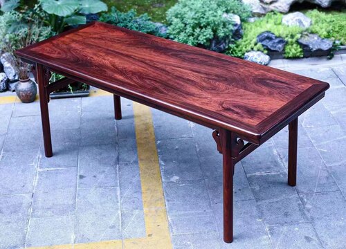 海南黄花梨马蹄画案书法桌新中式书画桌实木书桌红木办公桌写字台