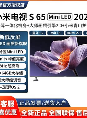 小米电视S65 Mini LED 2025款超薄一体化机身288Hz超高刷L65MB-S