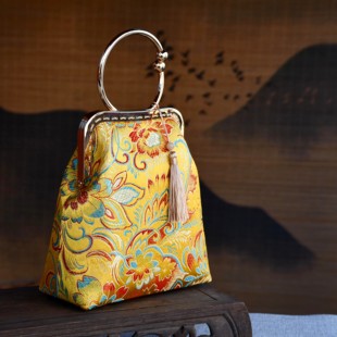 小手镯批发价-入门非遗口金包DI材料包宋锦中式手工包手工套装