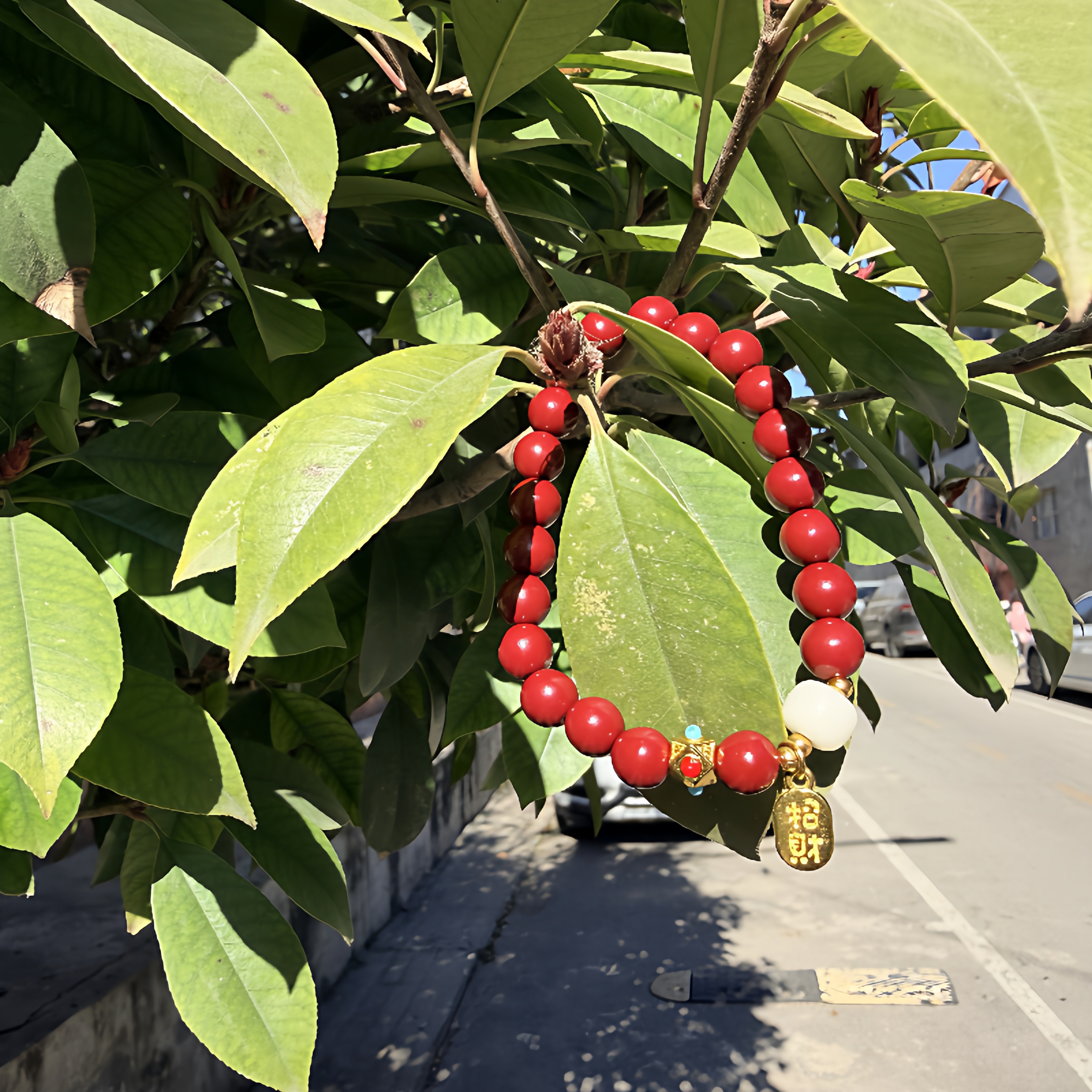 朱砂手链招财纳福转运男女紫金手串本命年保平安闺蜜女友礼物饰品