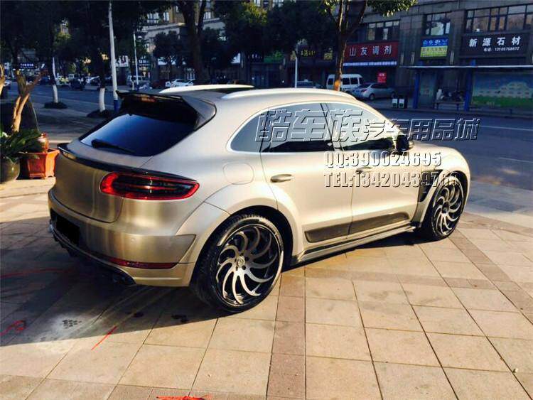 14-15 PORSCHE MACAN 와이드 바디 서라운드 탄소 섬유 리어 윙 라이트 아이브로우 프론트 립 리어 스포일러에 적합