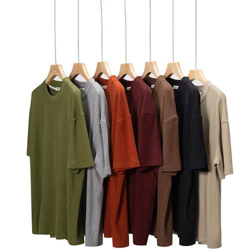 短袖大码男装双面德绒打底衫T恤