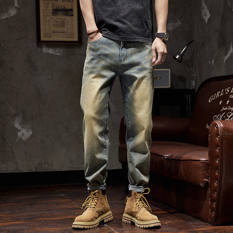 大码潮牌牛仔裤长裤弹力春夏