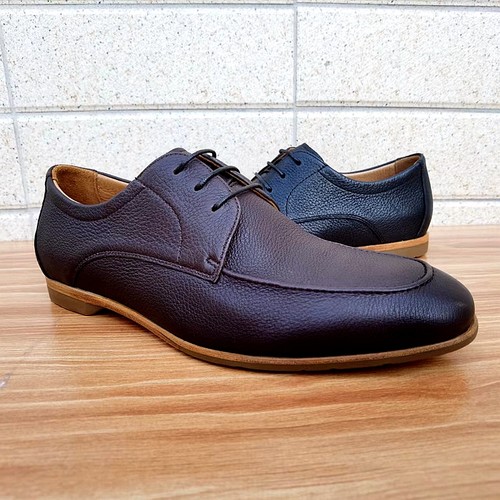 高端鹿皮手工皮鞋男真皮正装皮底