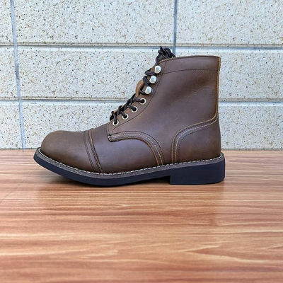 英伦马丁靴男疯马皮高帮皮靴8111