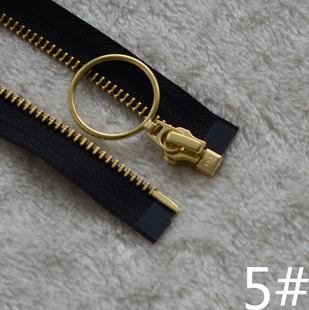 YKK金属拉链 5号金铜单开20-120cm 黑羽绒服 门襟拉链 YKK拉链