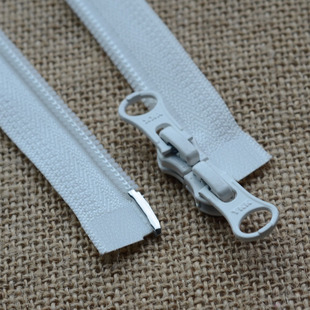 YKK外套拉链 5号尼龙双开白拉链60-120cm YKK尼龙拉链服装配件