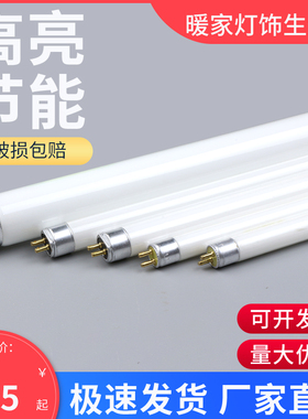 T4镜前灯灯管长条家用浴霸老式三基色卫生间T5细日光灯管小8W28W