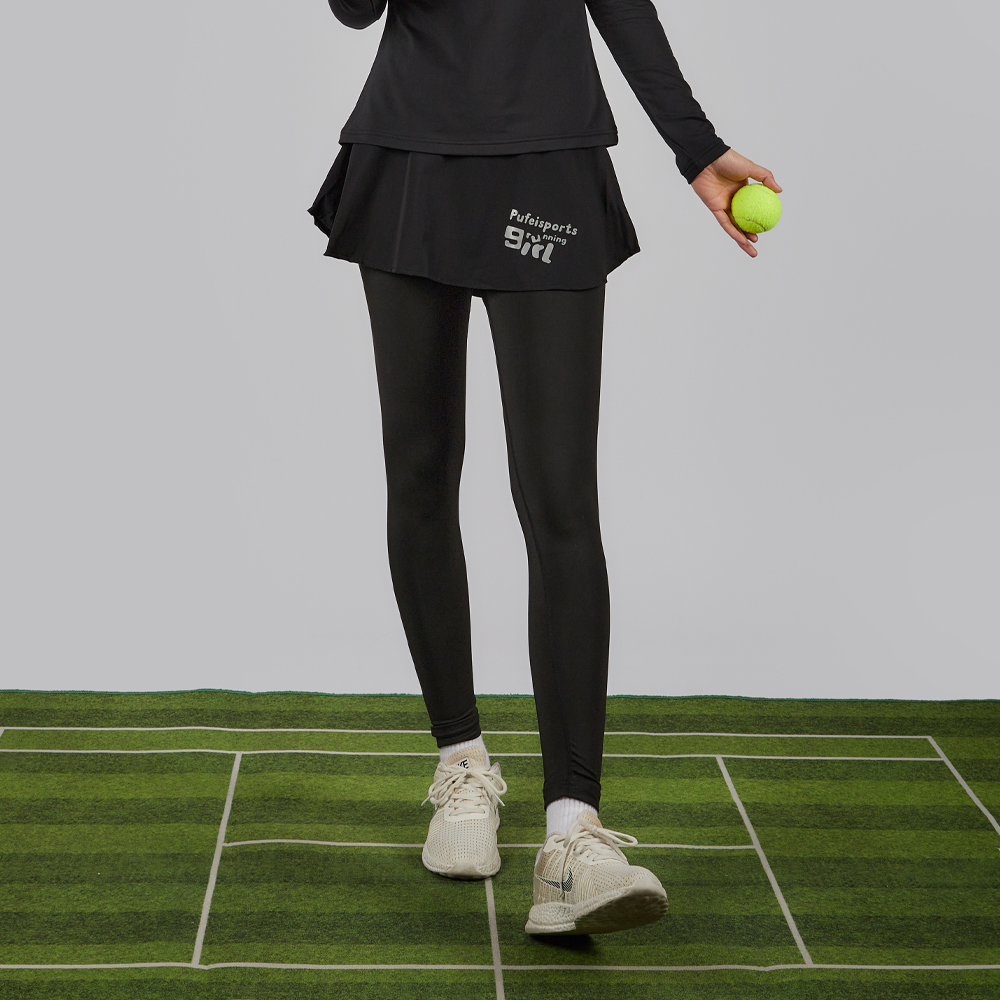 裤裙透气显瘦假两件后侧拉链口袋