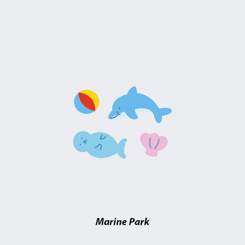水族馆防水纹身贴海豚海豹