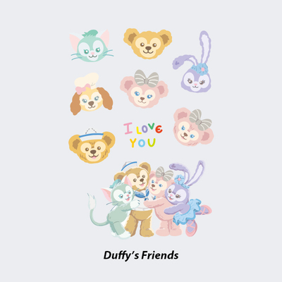 NEUF弗新款防水纹身贴达菲的朋友星戴露雪莉玫少女粉色系可爱梦幻