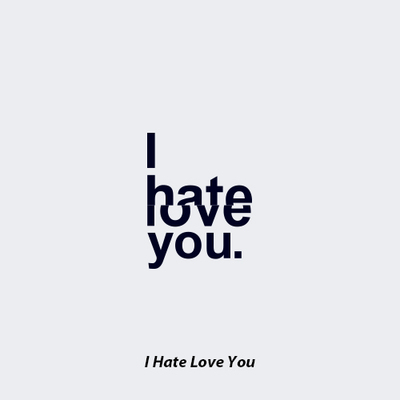 NEUF弗字母纹身贴 《爱恨交织》i hate love you