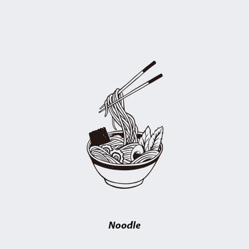 NEUF弗防水纹身贴 面食一碗