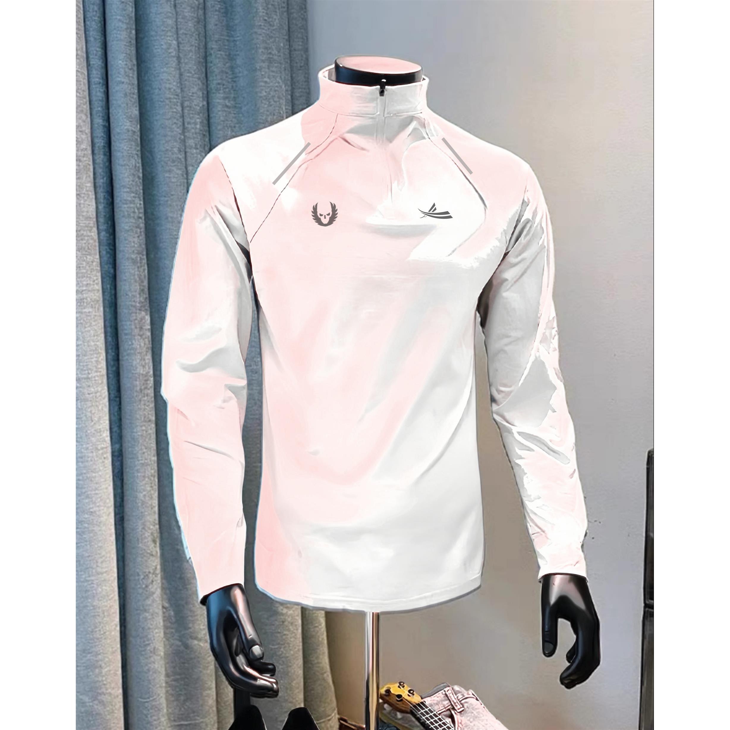 俄勒冈健身长袖男宽松半拉链运动t恤美式跑步秋冬篮球训练加绒服