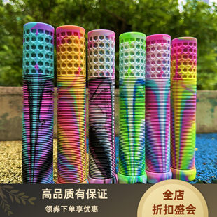 通用加长自行车把套混色橡胶防滑柔软骑行死飞车山地车大燕把握把