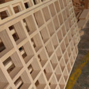 实木隔断屏风宋式 美学田十方格子栅仿古东阳木雕入户移门推拉玄关