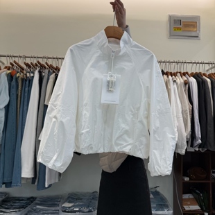 2026春季新款韩系立领极简风短外套女薄款宽松休闲减龄夹克上衣潮