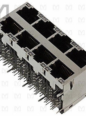 0879-2C4R-54【CONN MAGJACK 8PORT 1000 BASE-T】